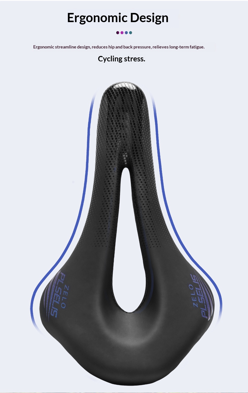 PLSELIS Bicycle Saddle Hollow Soft Seat for MTB Road Bike Folding Bike PU Foam Cushion Ergonomic Comfort Design MEROCA
