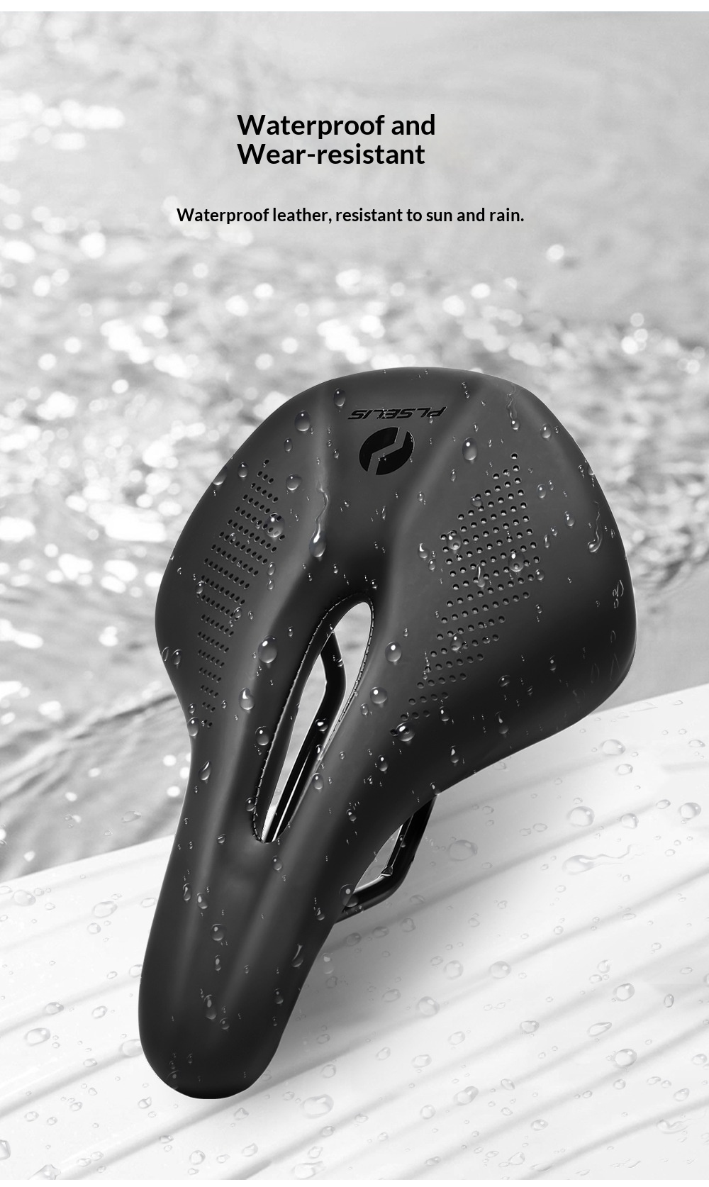 PLSELIS Bicycle Saddle Hollow Comfort Seat for MTB Road Bike Folding Bike Memory Foam Cushion Waterproof Cover MEROCA