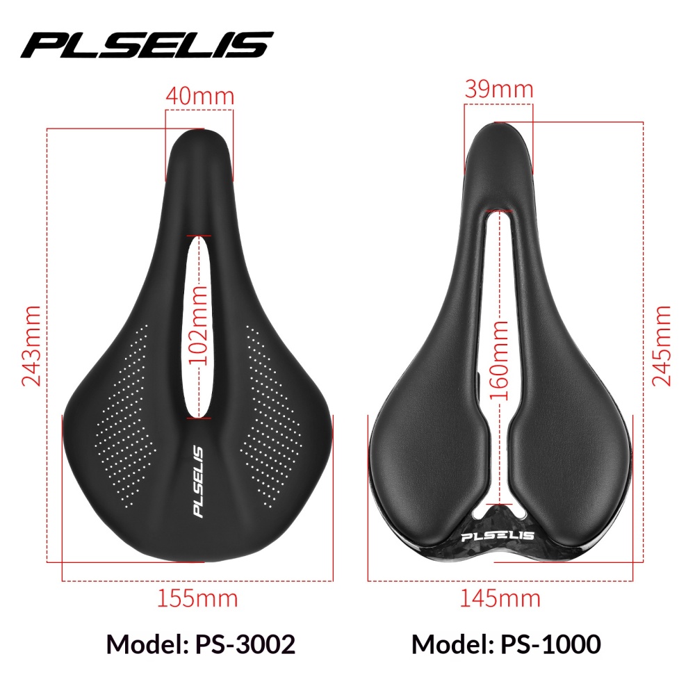 PLSELIS Carbon Fiber Bicycle Saddle Hollow Lightweight Racing Seat for MTB Road Bike Ergonomic Soft Comfort Design