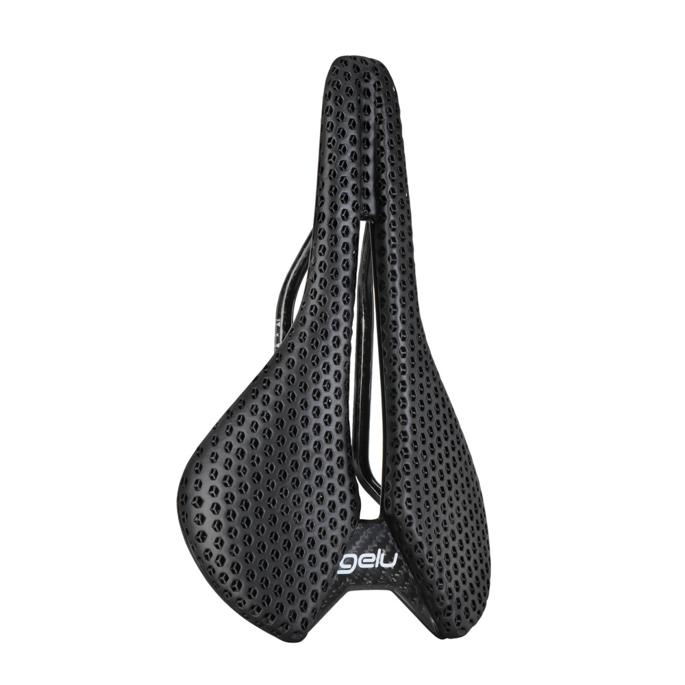 GELU T50 3D Printed Carbon Rail Road Bike Saddle Hollow Breathable Racing Saddle Lightweight