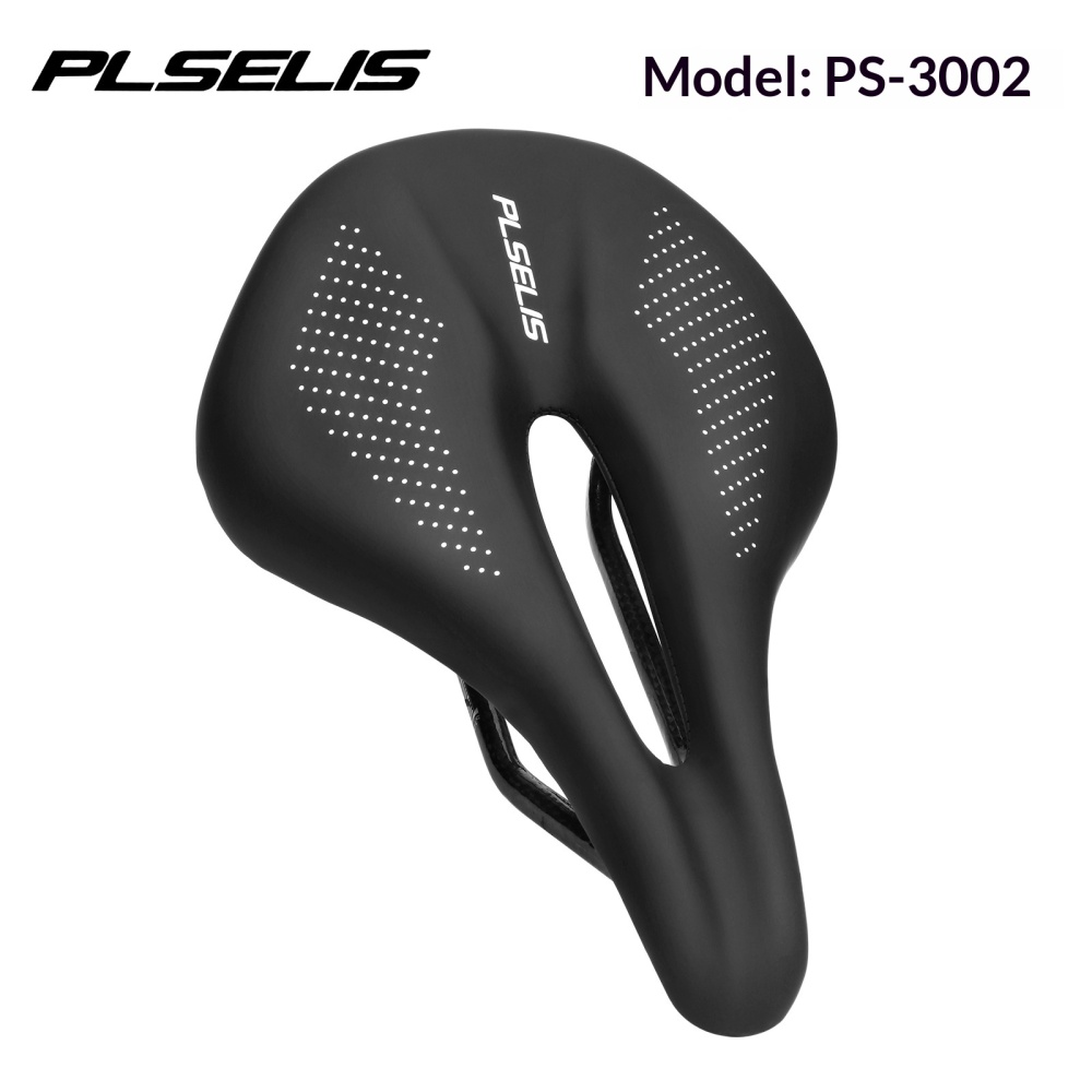 PLSELIS Carbon Fiber Bicycle Saddle Hollow Lightweight Racing Seat for MTB Road Bike Ergonomic Soft Comfort Design