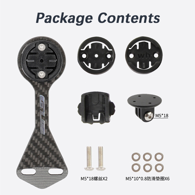 GUB 698 Carbon Fiber Bicycle Computer Holder Road Bike Integrated Cycle Stopwatch Mount For Garmin Cateye Bryton Wahoo