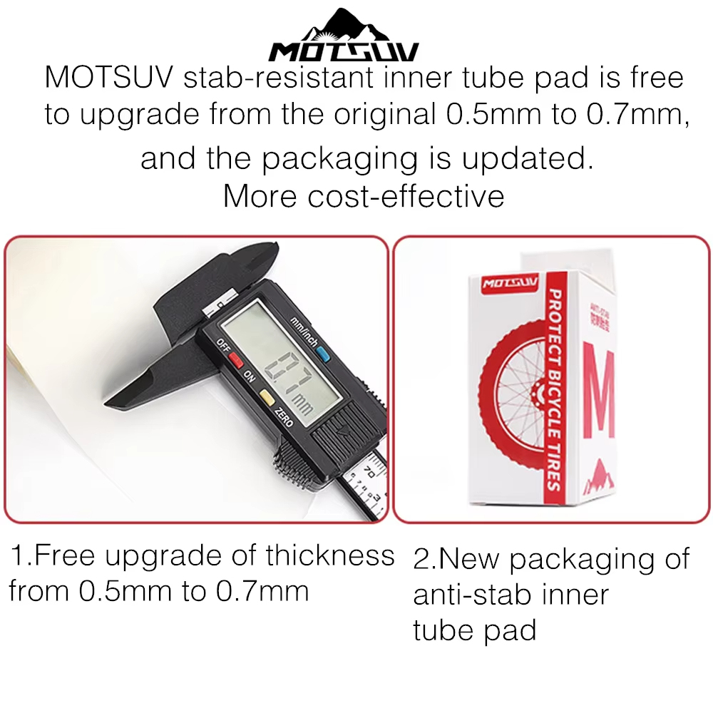 MOTSUV 2pcs Bicycle Tire Liner Proof Puncture Pad For 700C 20 26"27.5" 29er Stab-resistant Tire Pad MTB Road Bike Tire Stab Pads
