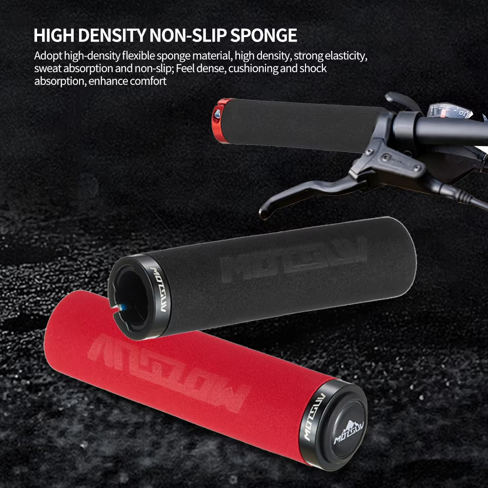 MOTSUV Mountain Bike Handle Grips Lock Set Ultra Light Aluminum Alloy Anti Slip Shock Absorber Handle Set Bicycle Accessories