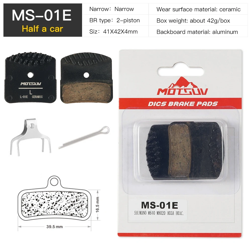 MOTSUV MTB Heat Dissipation Brake Pad Bike Ceramics Metal For Cooling J02A J03A XT SLX M785 M8000 M9000 Hydraulic Oil Brake Pads