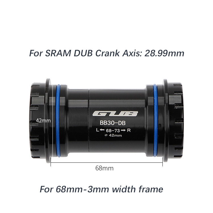 GUB BB30-DUB Interlocking Bike Bottom Bracket BSA Suitable For SRAM DUB Crank 28.99mm MTB Road Bicycle Axis BB Width 68-73mm
