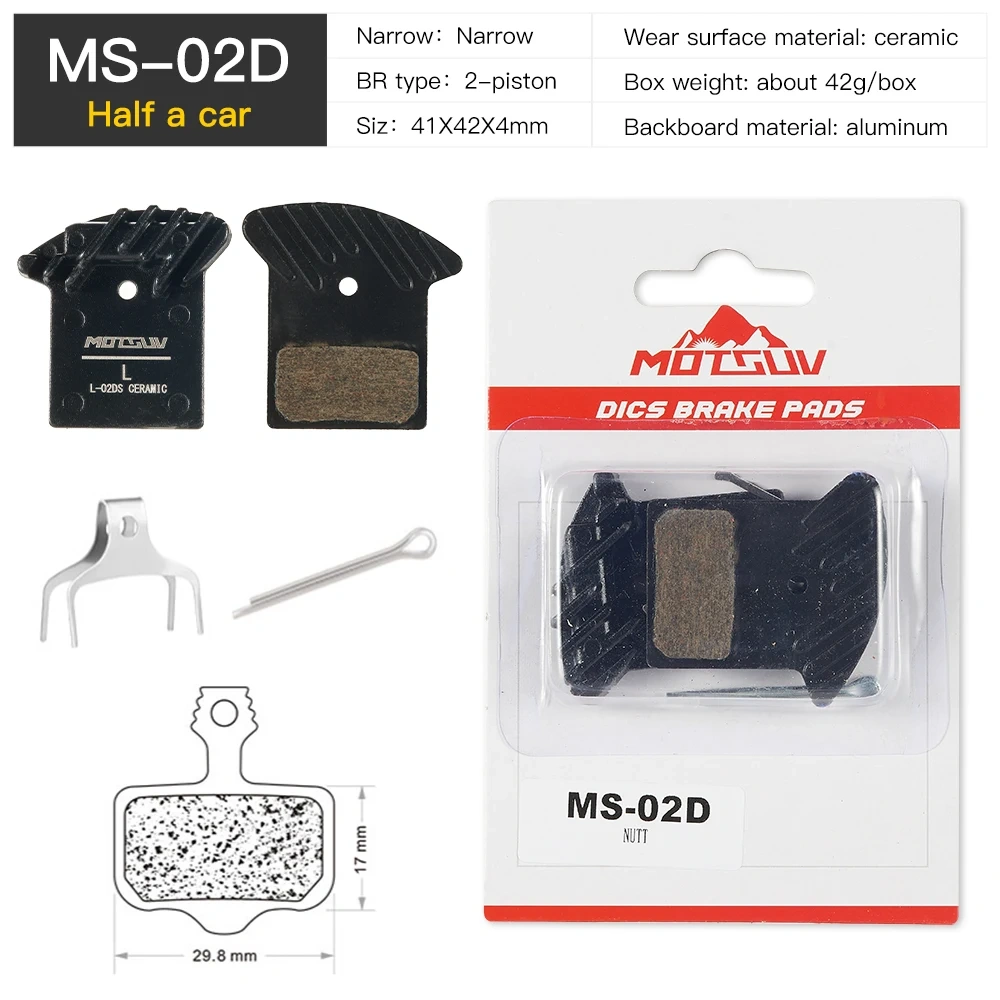 MOTSUV MTB Heat Dissipation Brake Pad Bike Ceramics Metal For Cooling J02A J03A XT SLX M785 M8000 M9000 Hydraulic Oil Brake Pads