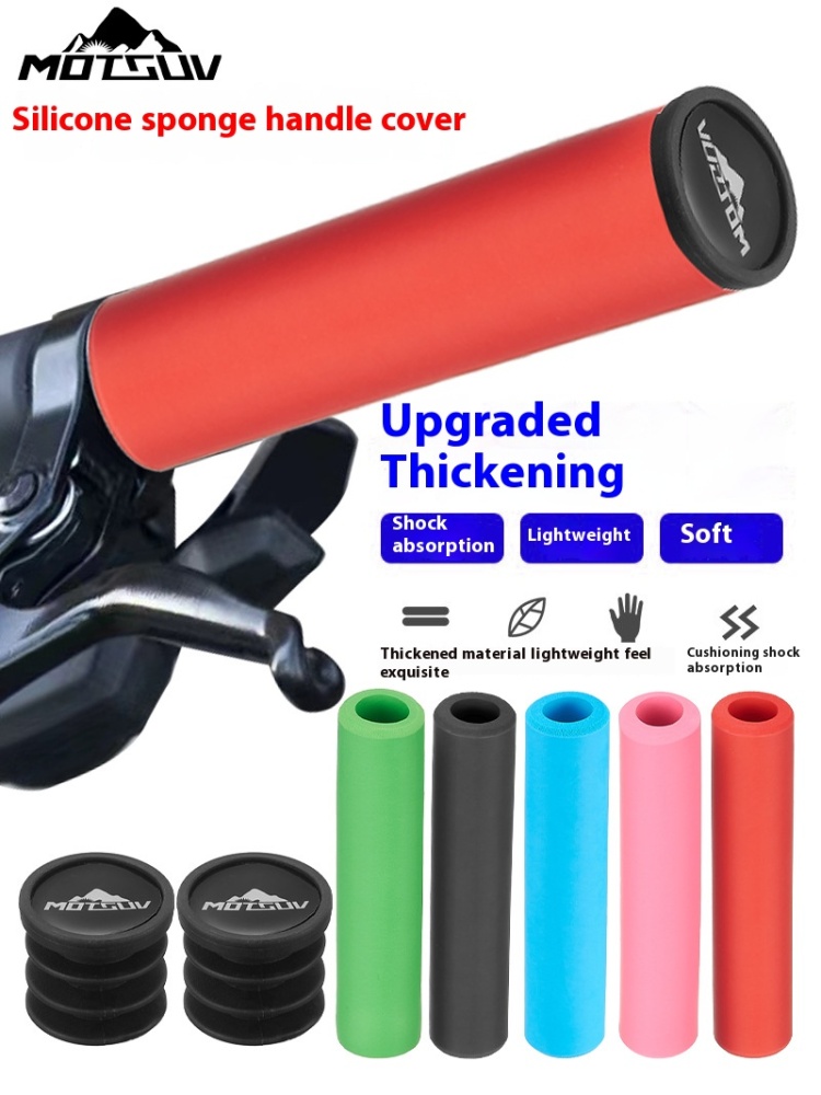 MOTSUV Bicycle Ultraight Density Foam Silicone Sponge Handlebar Grips for MTB bike XC/AM Anti-skid shock-absorbing Super Soft