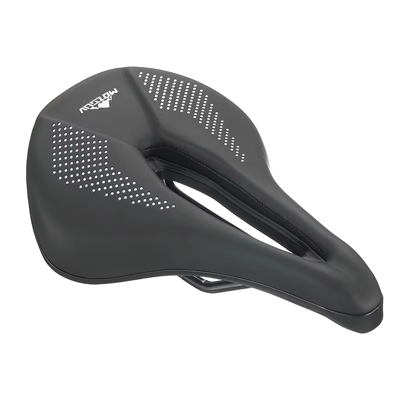 MOTSUV MTB Mountain Road Bike Seat Black Comfortable Gel Bicycle Saddle Shockproof Cycling Cushion Exercise Bike Saddle for Men Women