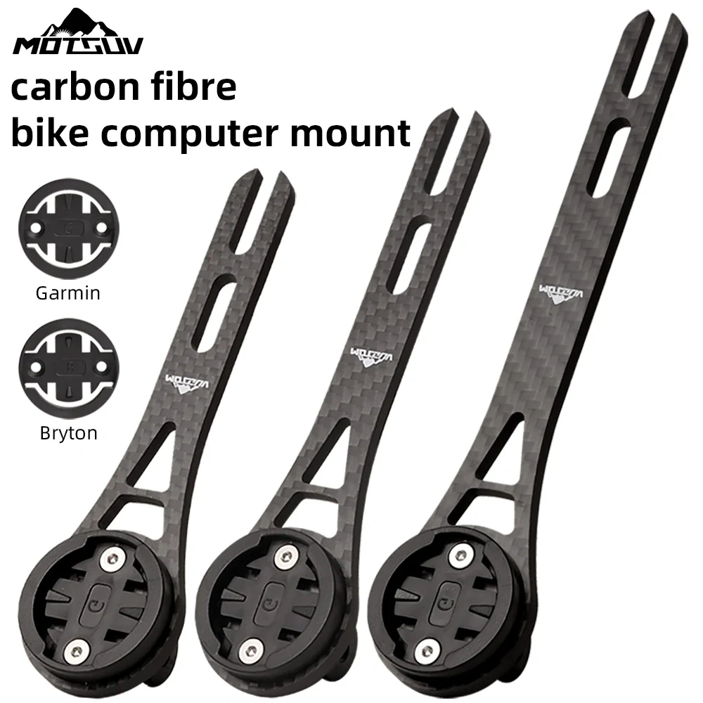 MOTSUV Bicycle Stopwatch Bracket Carbon Fiber Bike Stem Extension Computer Mount Cycling Code Table Rack Garmin Gopro Bryton