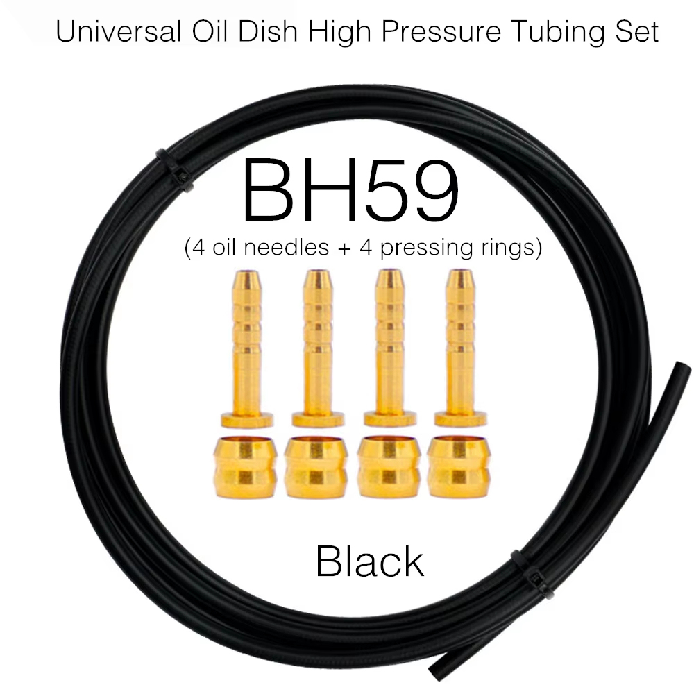 MOTSUV Bicycle Hydraulic Disc Brake Universal Oil Tube Set BH59 BH90 Pressing Ring T Needle Copper MTB Bike Brake Line Connector