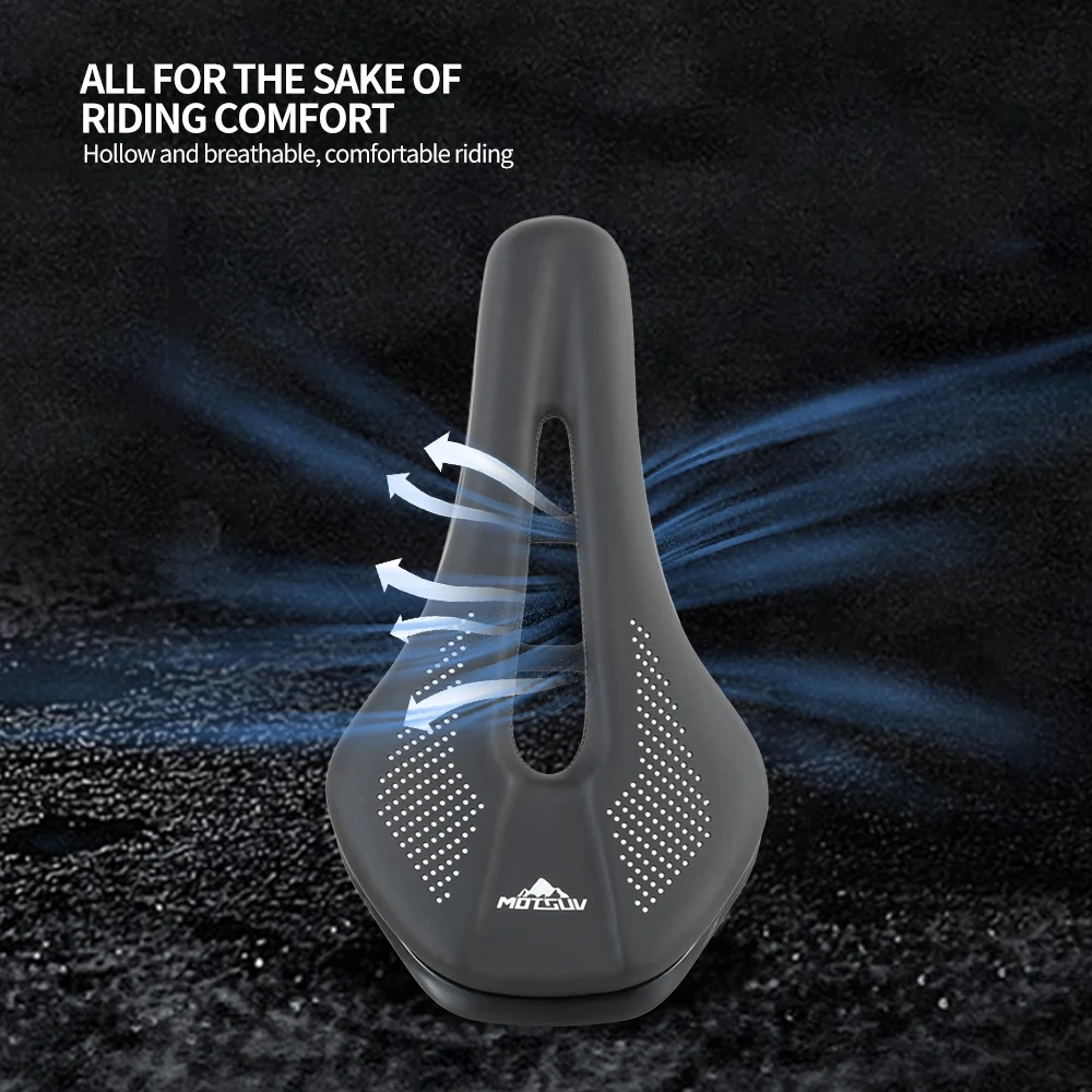 MOTSUV MTB Mountain Road Bike Seat Comfortable Gel Bicycle Saddle Shockproof Cycling Cushion Exercise Bike Saddle for Men Women