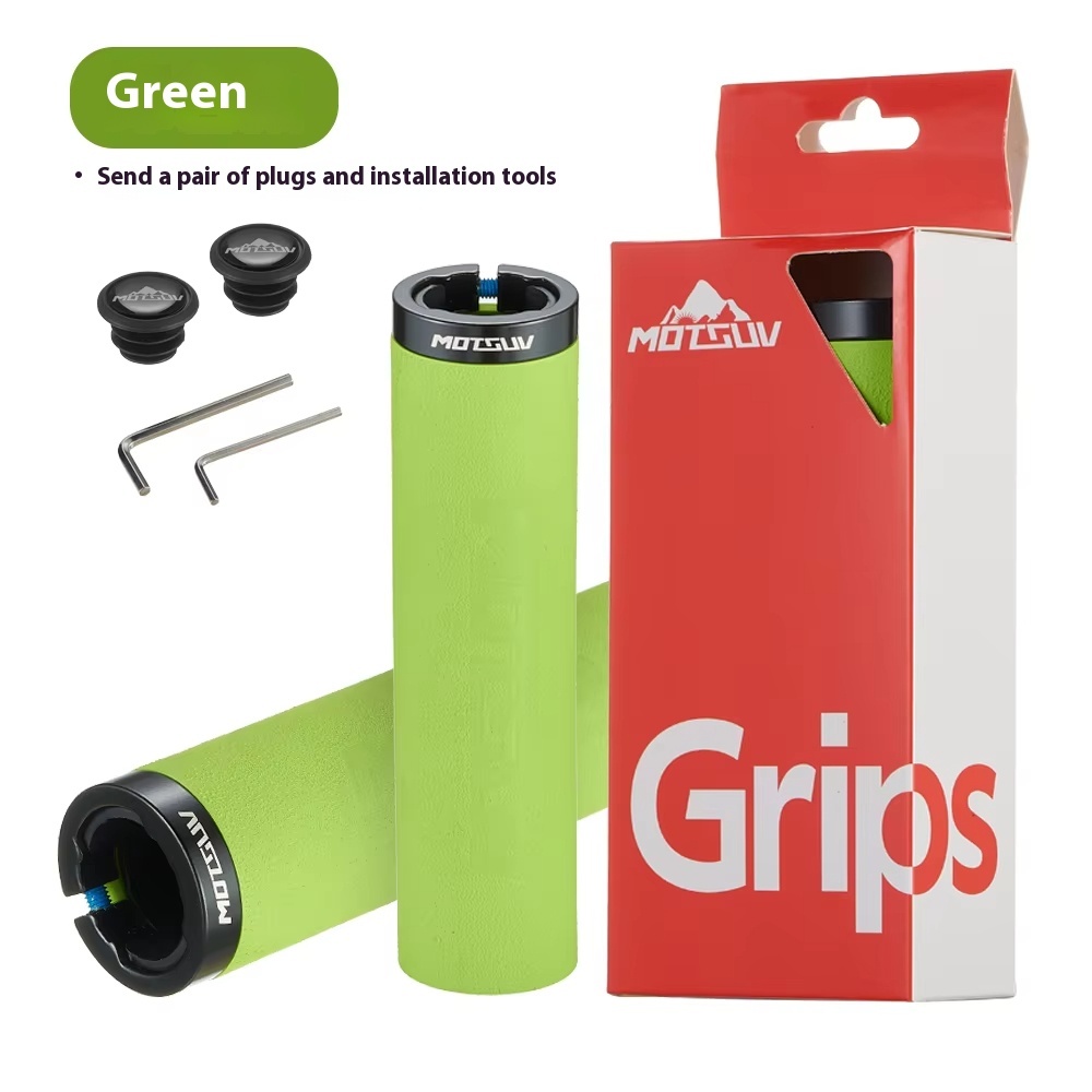 MOTSUV Mountain Bike Handle Grips Lock Set Ultra Light Aluminum Alloy Anti Slip Shock Absorber Handle Set Bicycle Accessories