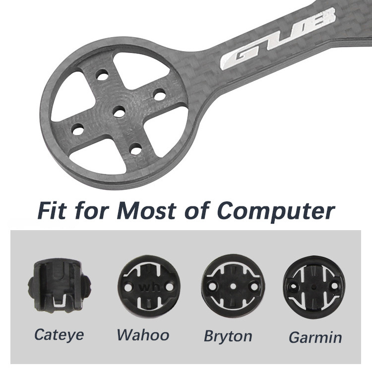 GUB 698 Carbon Fiber Bicycle Computer Holder Road Bike Integrated Cycle Stopwatch Mount For Garmin Cateye Bryton Wahoo
