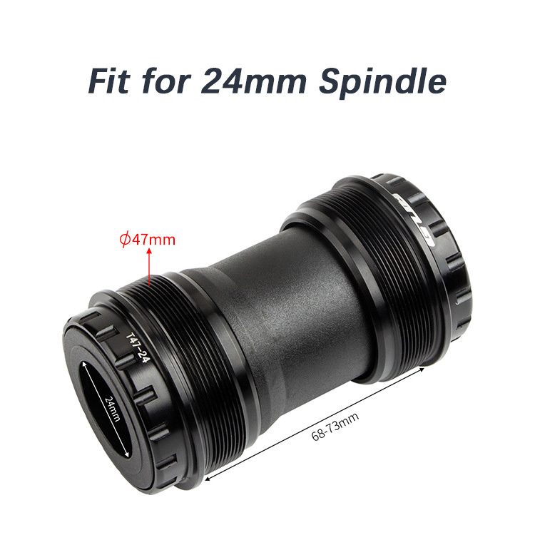 GUB Bike Bottom Bracket T47 Ceramic Bearing 24mm Spindle for Shimano MTB Road Bike Thread Width 68/73mm BB