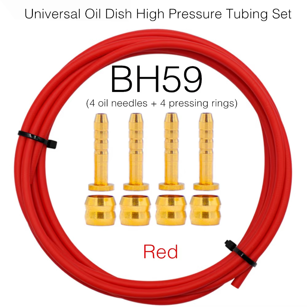 MOTSUV Bicycle Hydraulic Disc Brake Universal Oil Tube Set BH59 BH90 Pressing Ring T Needle Copper MTB Bike Brake Line Connector