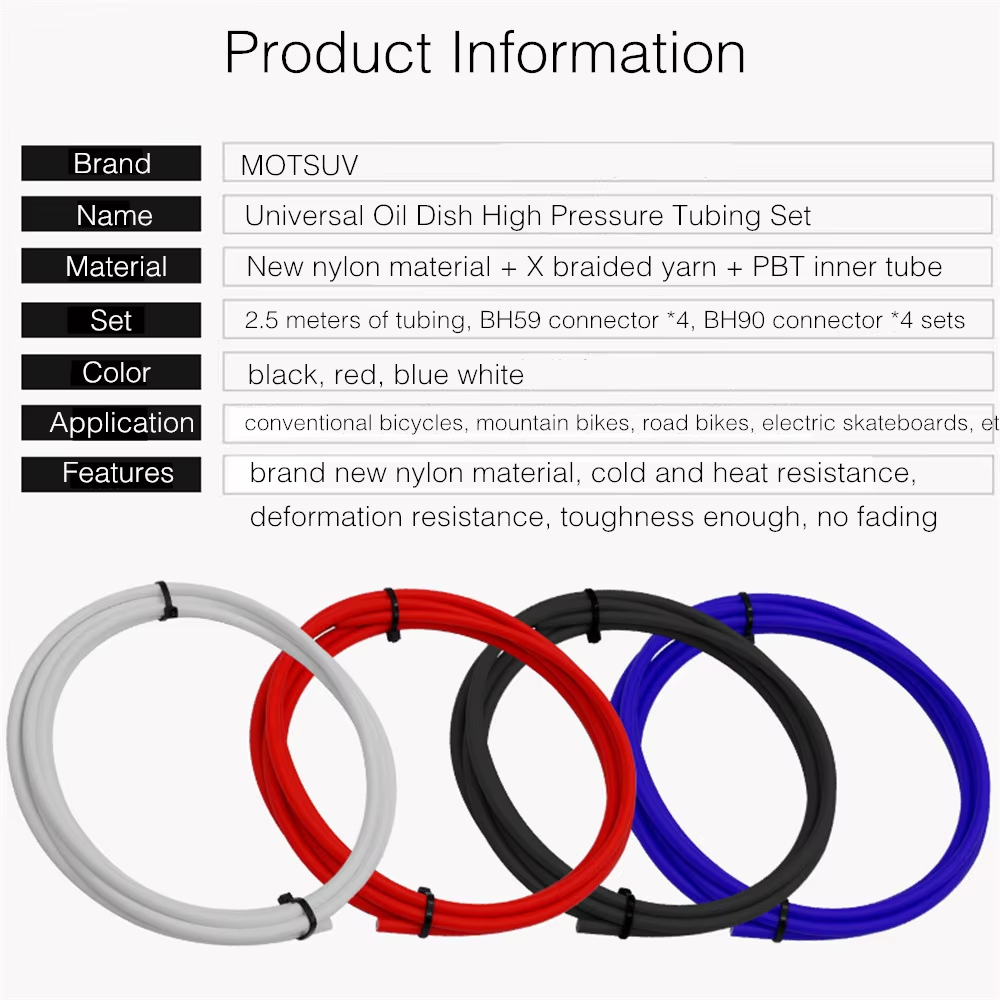 MOTSUV Bicycle Hydraulic Disc Brake Universal Oil Tube Set BH59 BH90 Pressing Ring T Needle Copper MTB Bike Brake Line Connector