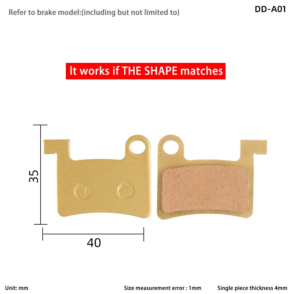 1-4 Pairs Electric Bicycle Disc Brake Pads Copper-based all-metal  Brake Pads for Elida Suzuki Folding Lithium Battery