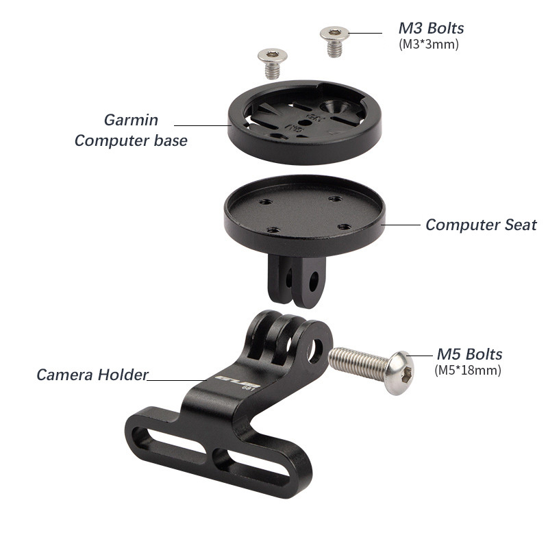 GUB 681 Bicycle Camera Holder Aluminum Alloy Computer Holder Cycling Stem Installation for Sport Camera Sports Watch Mount Headlights Stand Table
