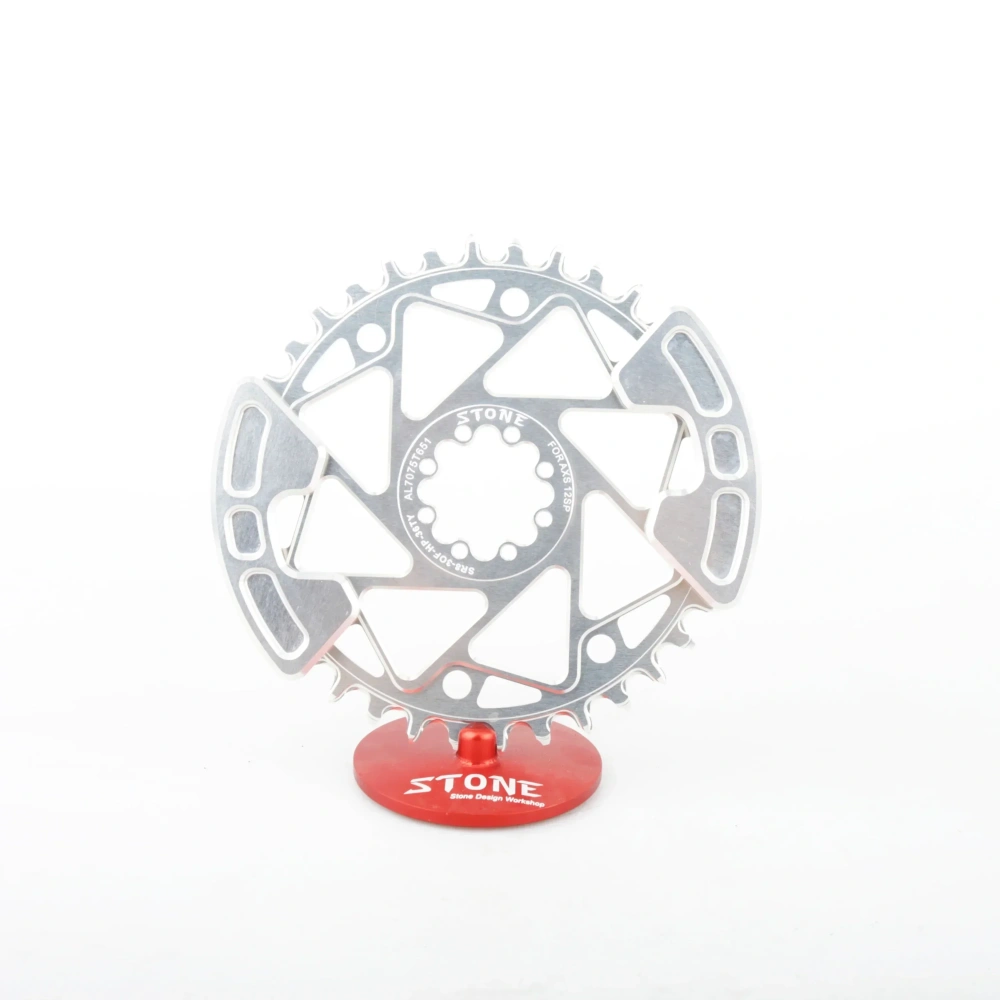 Stone Bike Chainring with Chainring Guard for AXS Flattop T-type 12S 3mm Offset Direct Mount Round for Sram X0 XX SL 28t to 40T