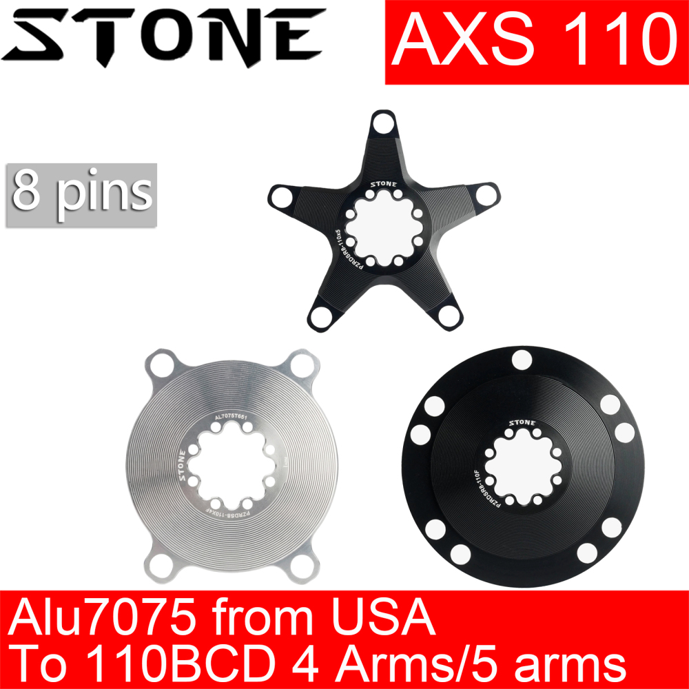 Stone Chainring Spider AXS 8 Bolts 110BCD Road Bike Chainring FORCE RED QUARQ for Shimano 4700 5800 6800 R7000 R8000 R9100 r7100 r8100 r9200 AXS Flattop T-type 8 bolts pins  XPLR 12s 13s