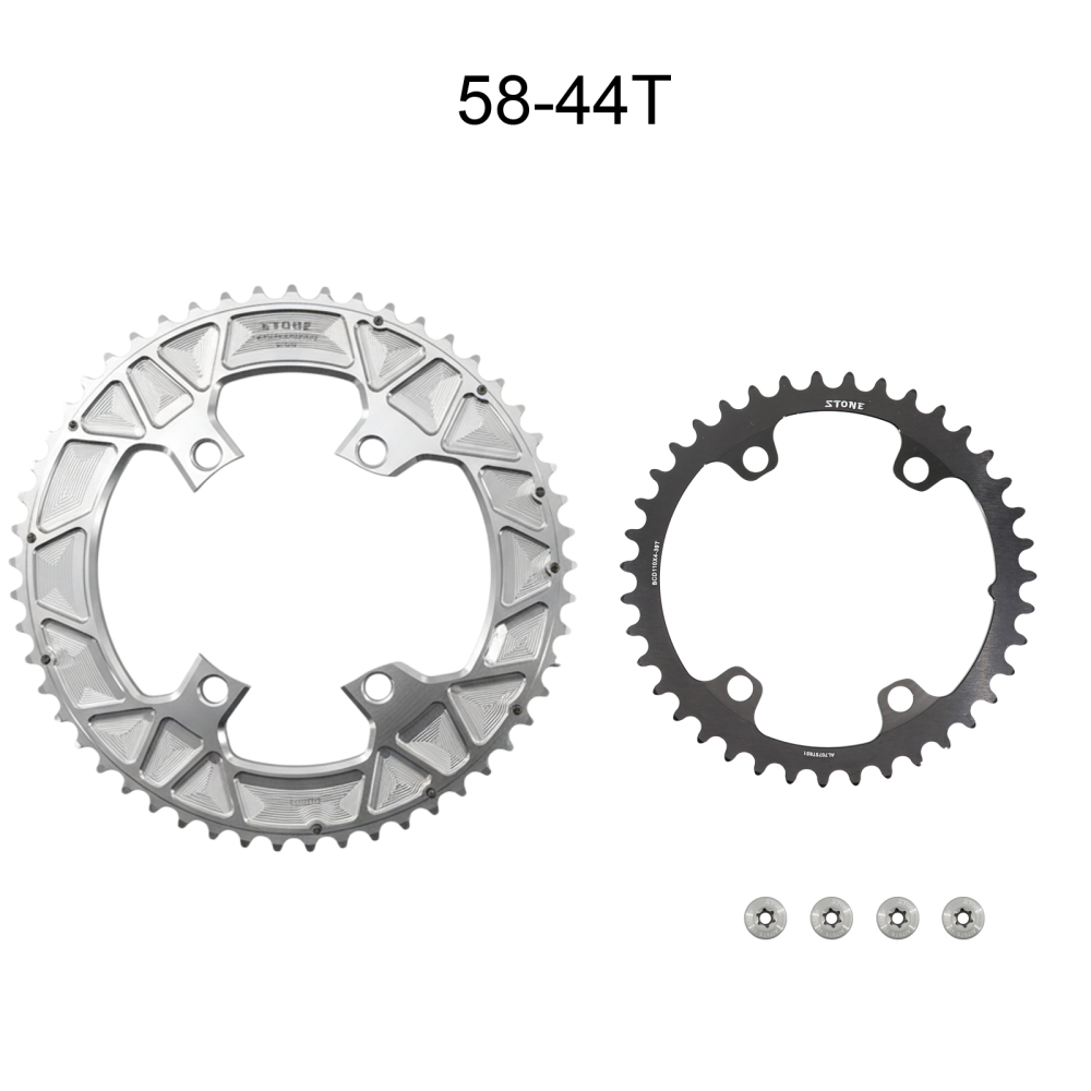 Stone 110bcd Round Double Chainring for Shimano 105 R7000 R7100 UT R8000 R8100 DA R9100 R9200 Di2 Road Bike 58 55 54 53 52 50 36T 39 40 34 48 46T