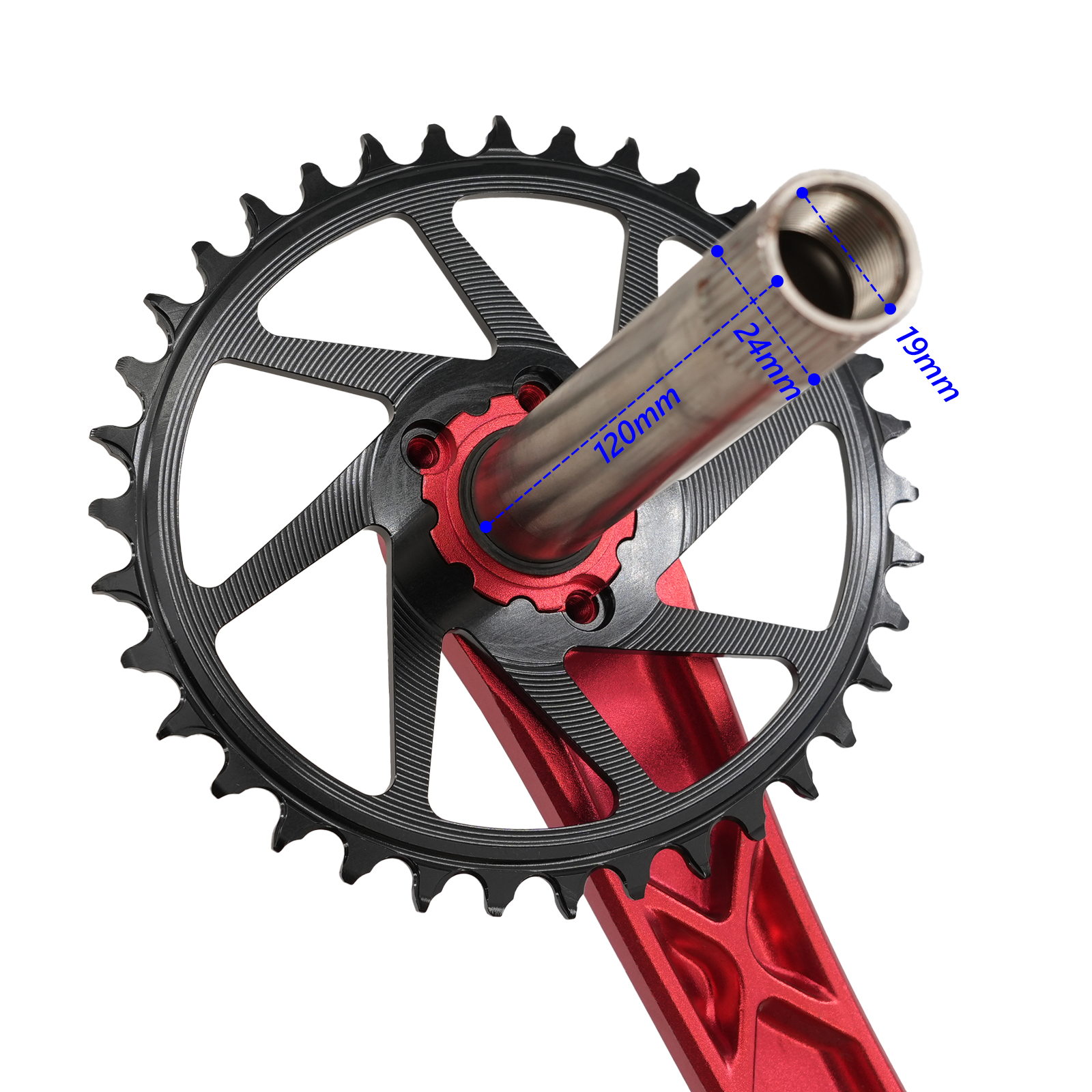 IXF X6 GXP Crankset MTB Bike Aluminum 3mm Offset Chainring Round
