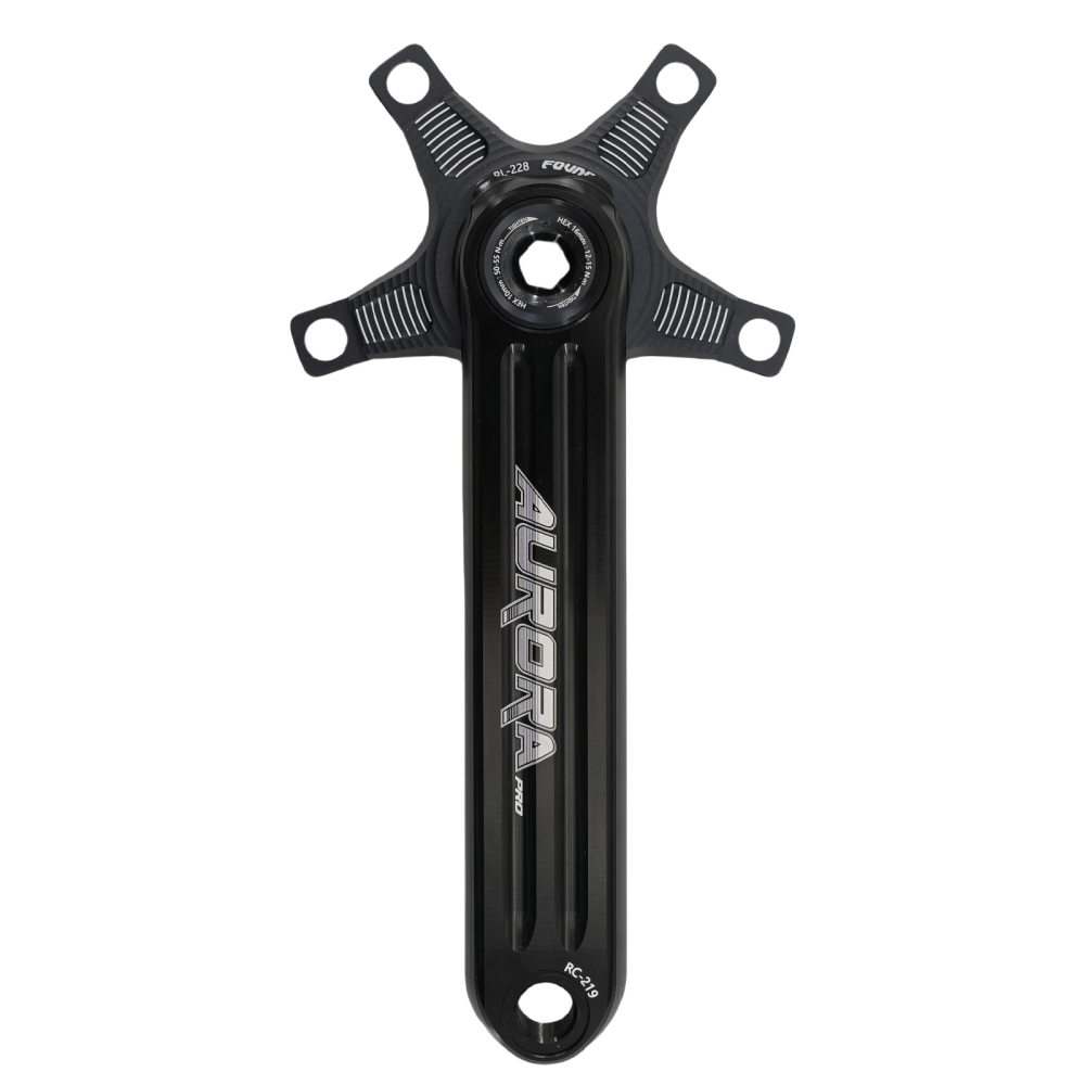 FOVNO AURORA Pro Road Bike 3 bolt pins Crankset 29mm Spindle Full CNC 7075 Aluminum Lightweight Hollow Design High Stiffness 165/170/172.5/175mm