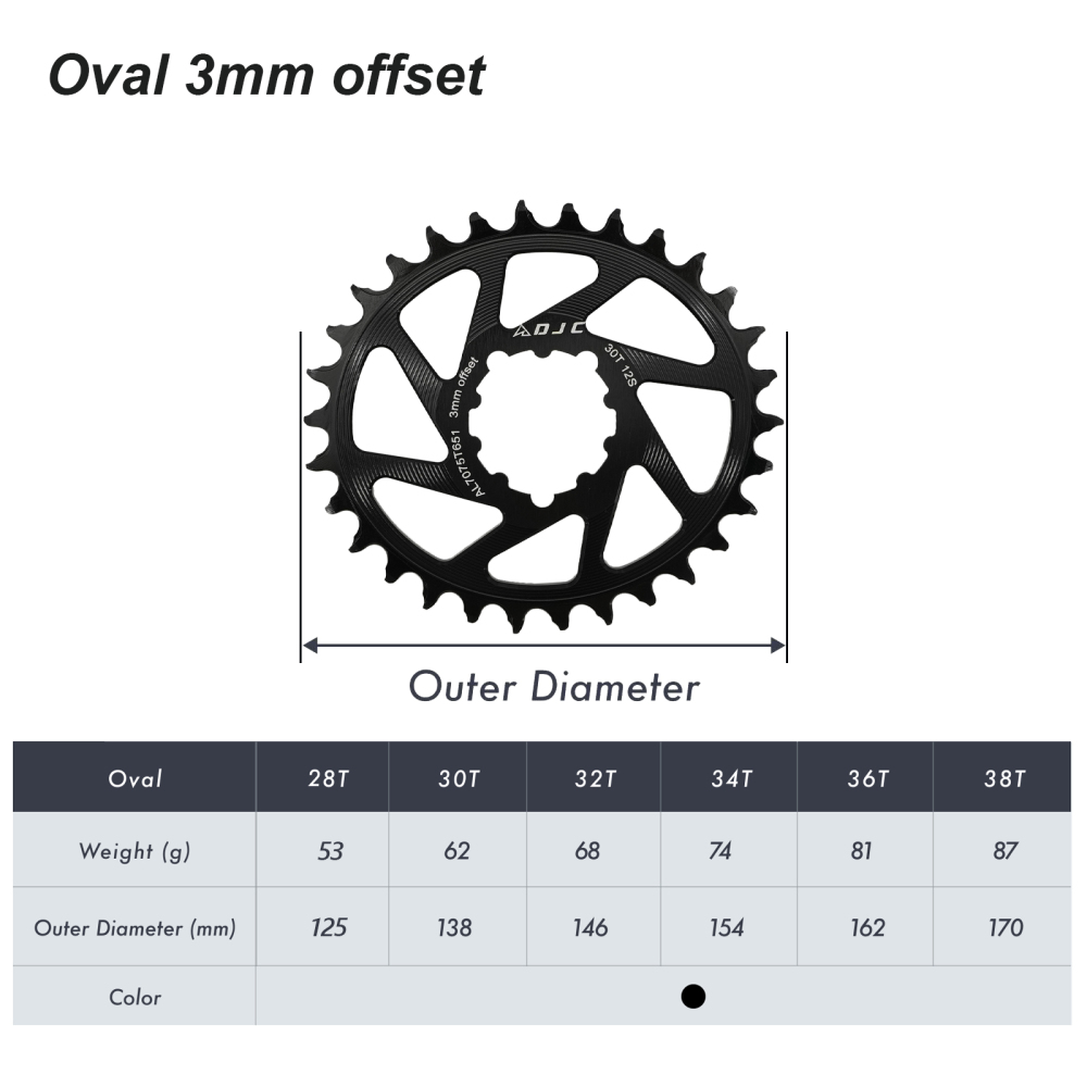 IXF X6 GXP Crankset MTB Bike Aluminum 3mm Offset Chainring Round Oval for Sram Crank Direct Mount X9 X0 XX1 X01 DUB Boost