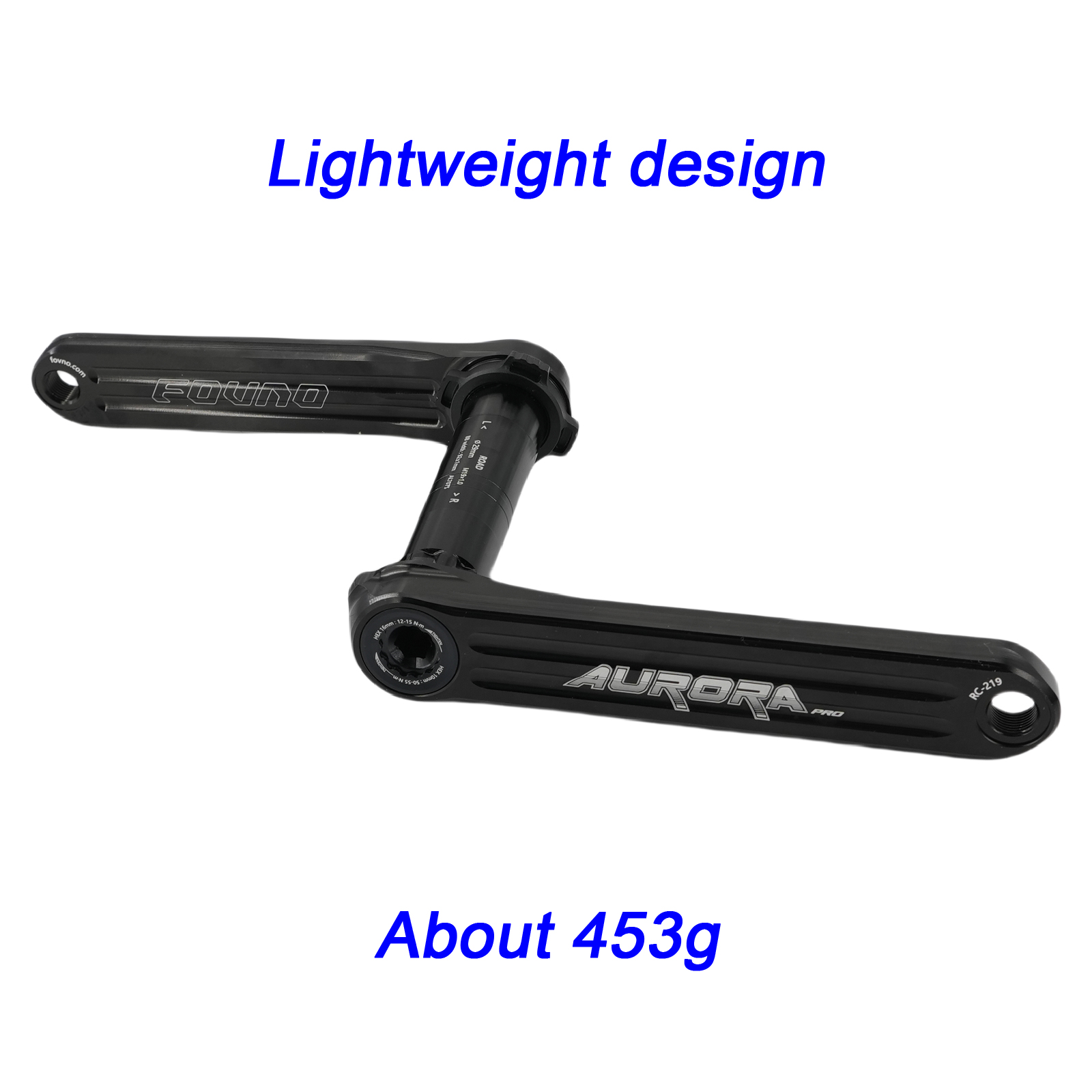 FOVNO AURORA Pro Road Bike 3 bolt pins Crankset 29mm Spindle Full