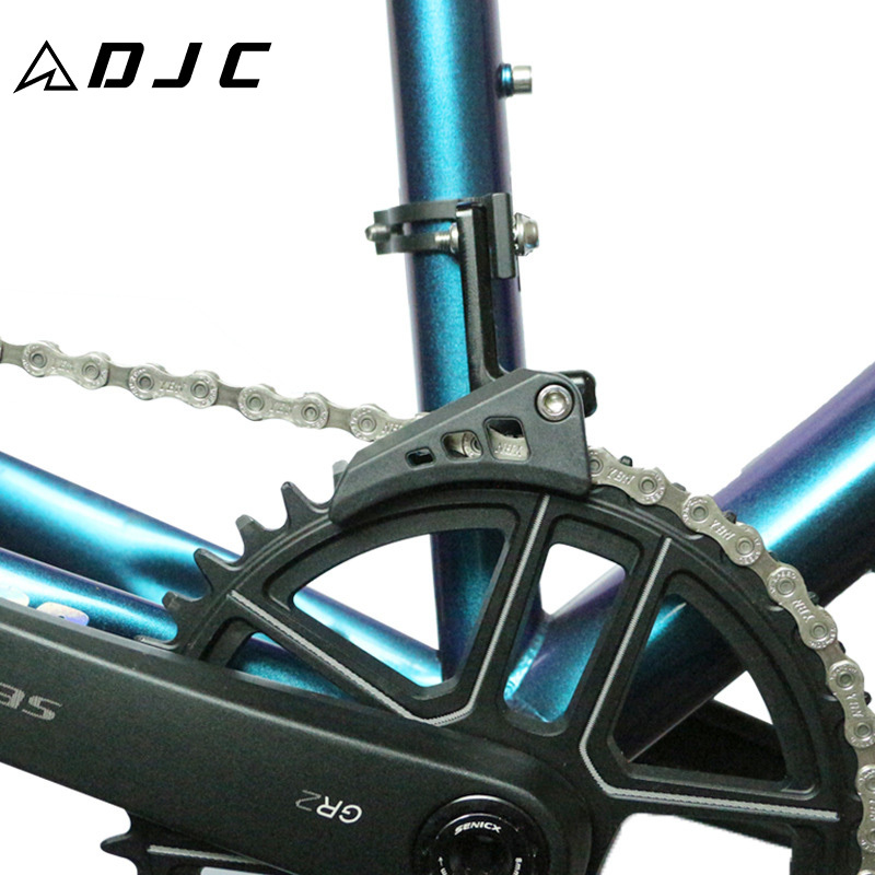 DJC Bike Single Ring Chain Guide Stabilizer Anti Chain Drop Retainer FD-Style Top Guide for Road MTB Bike Direct Mount Hanger  31.8mm / 34.9mm Clamp