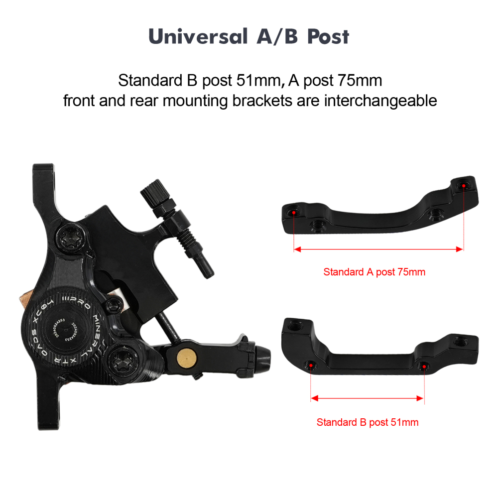 IIIPRO XC04 Dual Piston MTB Disc Brake Caliper Cable Pull Hydraulic IS PM Mount Front Rear Mountain Bike Brake
