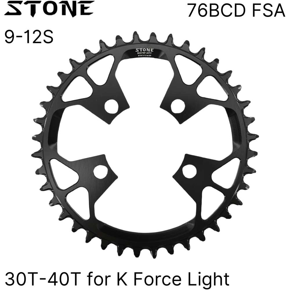 Stone Bike Chainring 76BCD Round For FSA K Force Light Crankset 30T to 40T tooth MTB Bike Cycling Bicycle ChainWheel 76 bcd