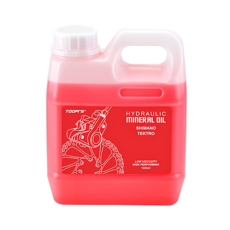 TOOPRE Mountain Bike Disc Brake Oil Red Mineral Oil 1L Barrel DOT Brake Fluid 1000ml Hydraulic Fluid