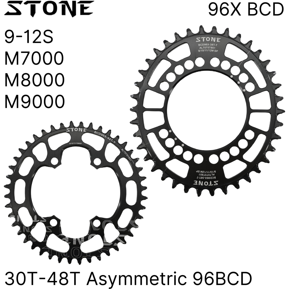 Stone bike Chainring 96BCD Round Oval for Deore M7000 M8000 M9000 M9020 m5100 MTB Bike Chain Wheel 30t 34 36 38 40 42 44 46T 48T 96bcd 12 Speed