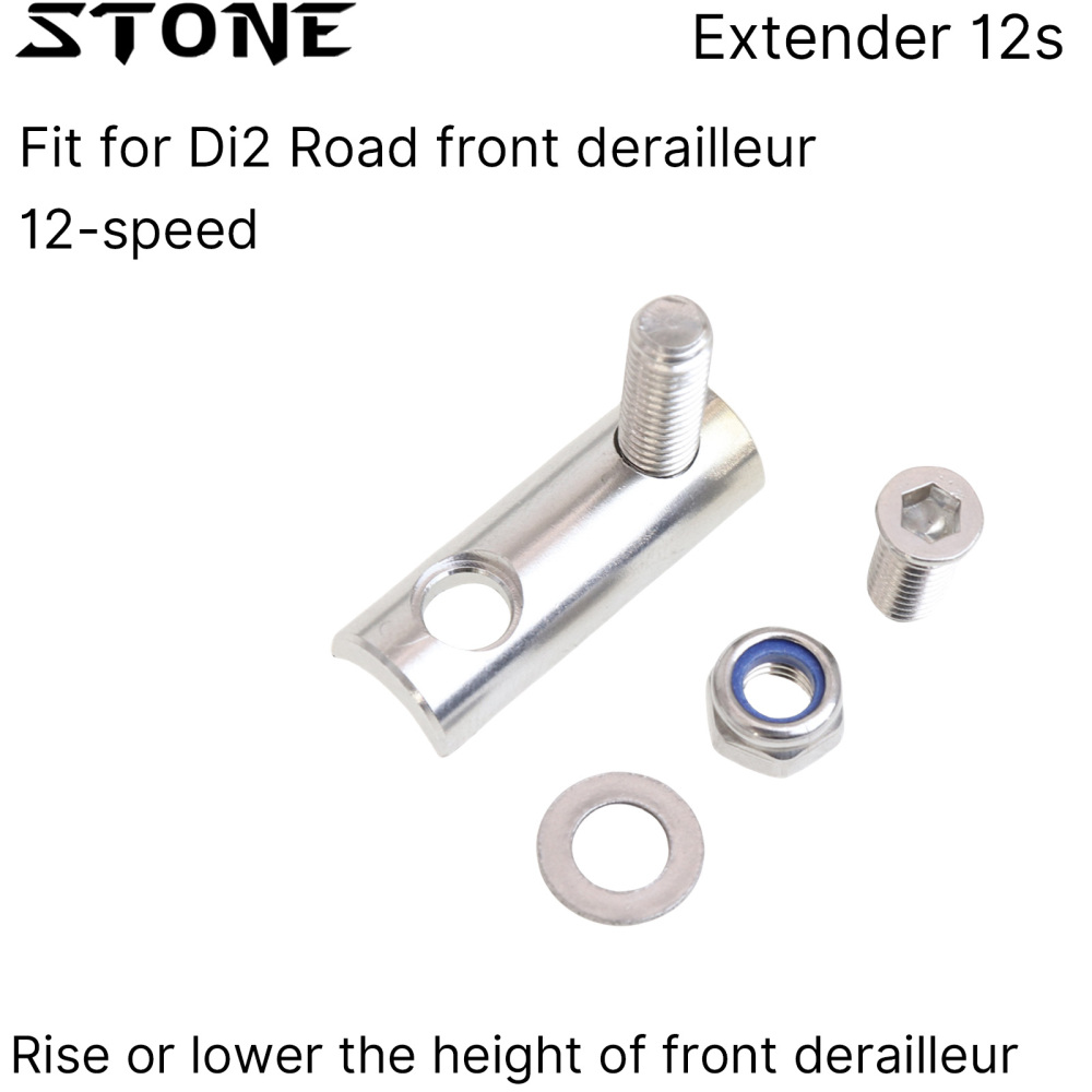 STONE Road Bike Front Derailleur Extender Adapter Convertor for SHIMANO Di2 105 R7170 R8170 R9250 R8150 FORCE AXS 10/11/12s Adapter Rise Lower Height Bike Chainring Accessories