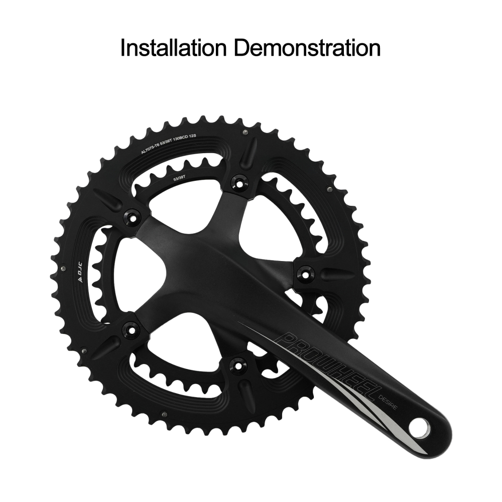 DJC 130BCD Road Bike Double Chainring 53/39T 54/40T 56/42T Round Chainring for Shimano 5700 6700 Folding Bike 9/10/11/12 Speed