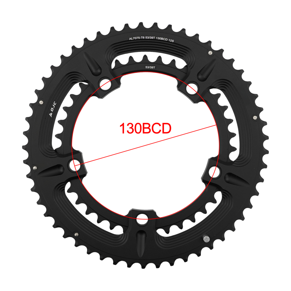 DJC 130BCD Road Bike Double Chainring 53/39T 54/40T 56/42T Round Chainring for Shimano 5700 6700 Folding Bike 9/10/11/12 Speed