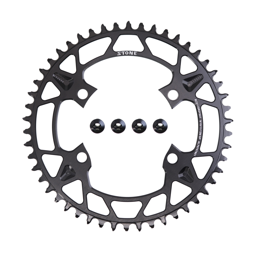 STONE 110BCD Round Narrow Wide Chainring for Shimano R7100 R8100 R9200 R9100 R8000 R7000 34T to 70T Teeth 1x Road Bike Chainring 9-12 Speed