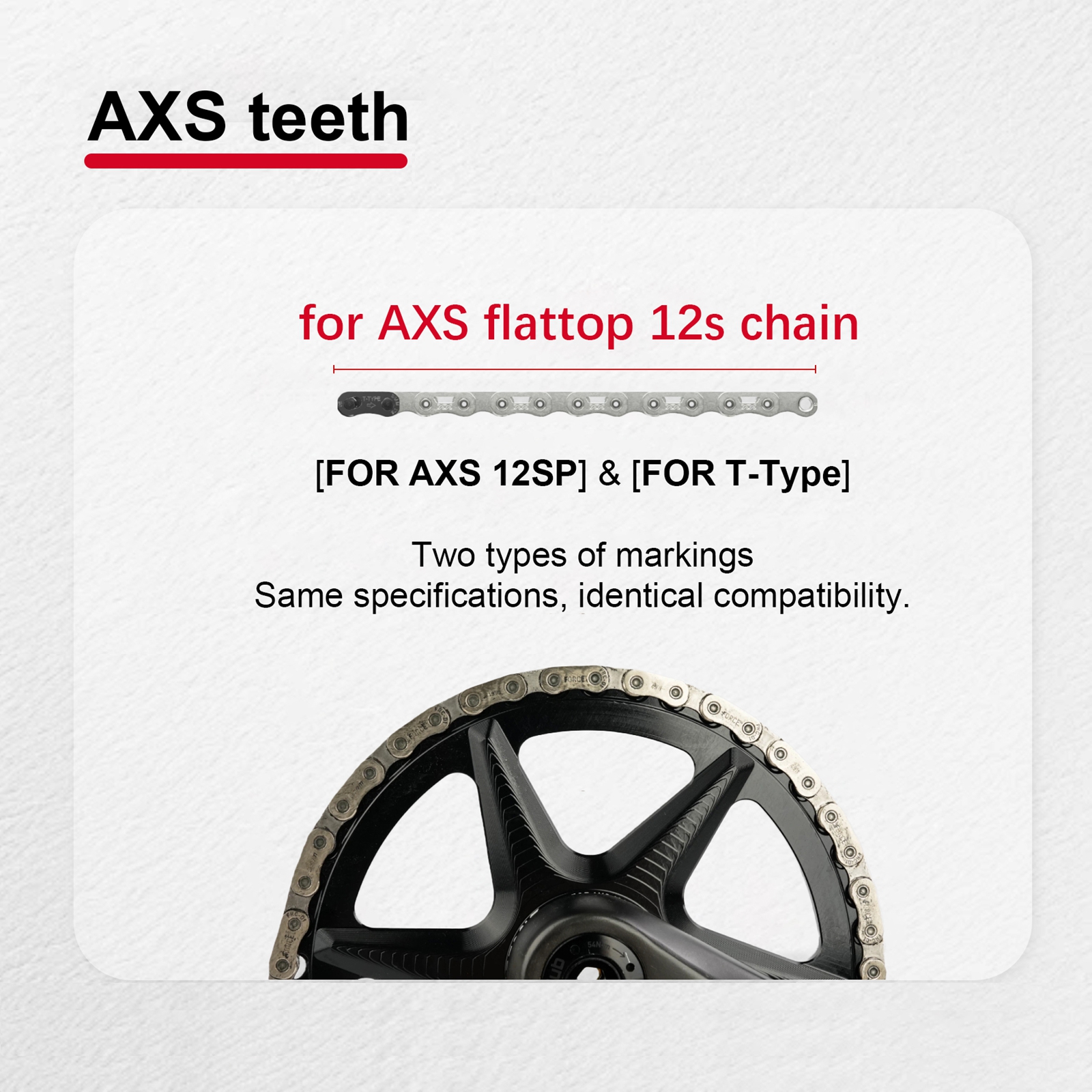 STONE 107BCD Round Chainring for SRAM Force AXS and for Quarq Power Meters, Non-AXS 9-12s or AXS Flattop 12/13-speed