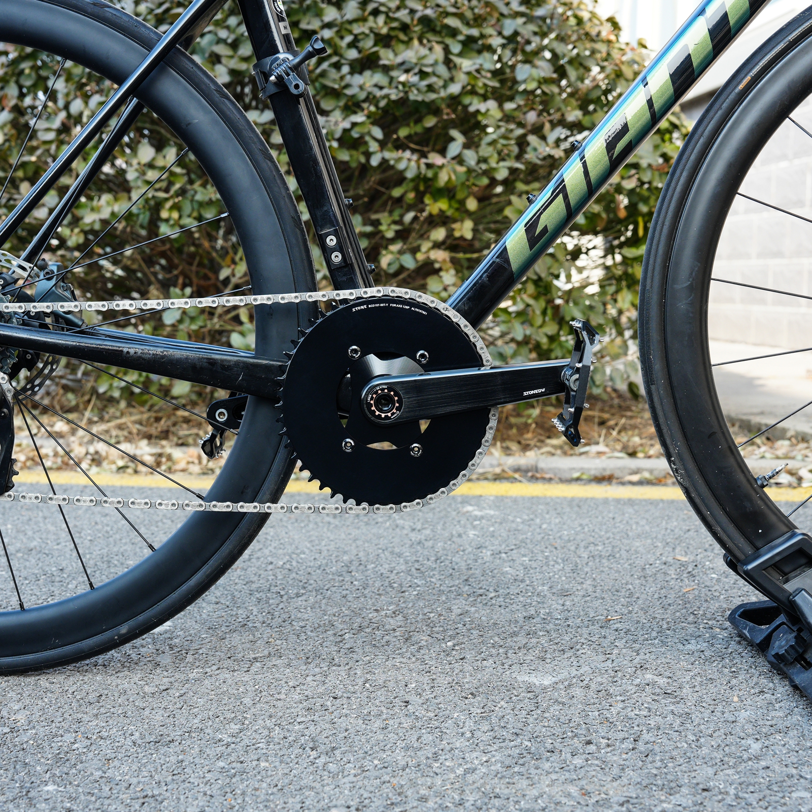 STONE 107BCD Round Chainring for SRAM Force AXS and for Quarq Power Meters, Non-AXS 9-12s or AXS Flattop 12/13-speed