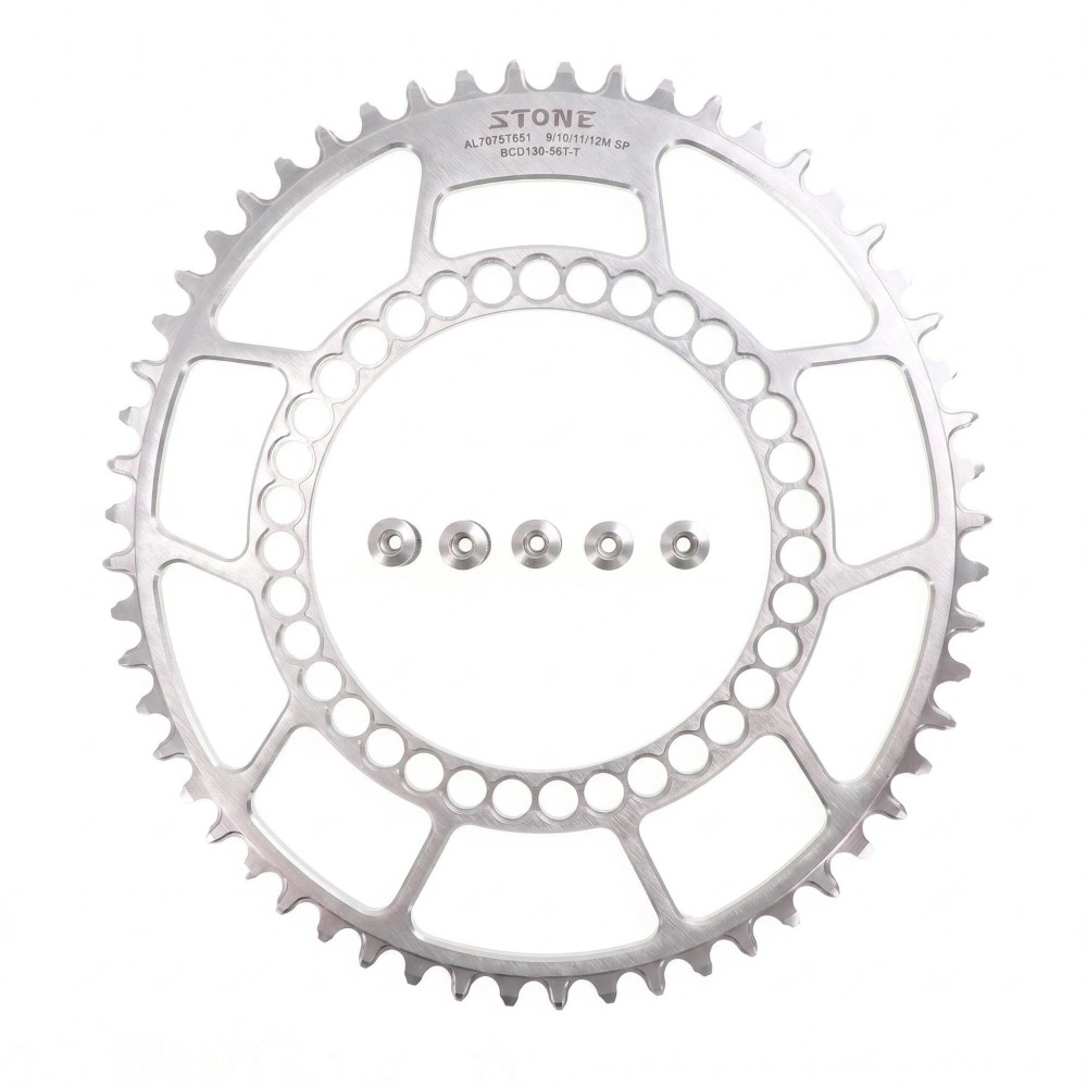 Stone Chainring 130BCD for Brompton for Sram Red Shimano 5700 6700 Oval 40 42 44 46 48 50 52 54 56 58T 60T Road Folding Bike Chainwheel