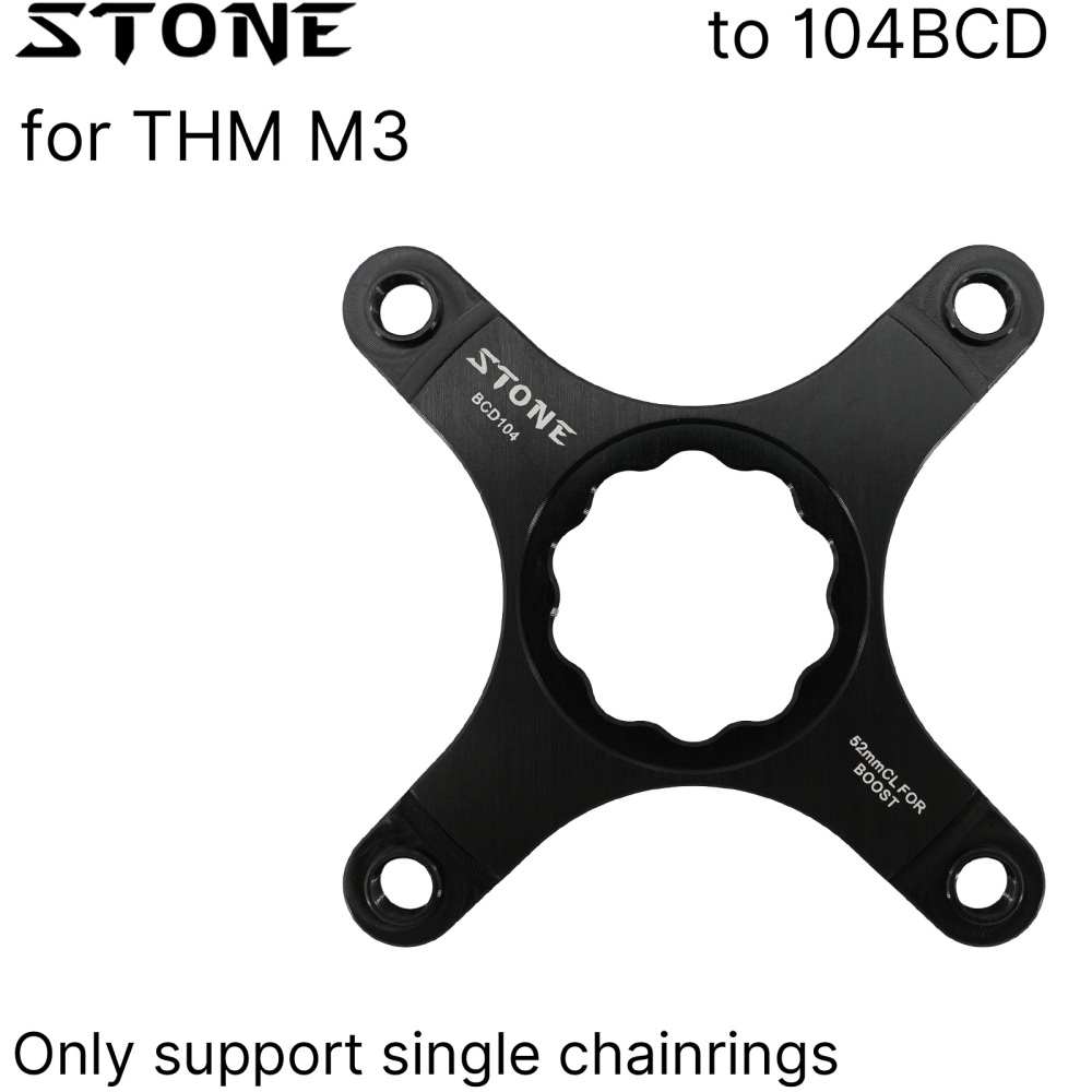 Stone THM M3 to 104BCD Chainring Spider Adapter Converter Boost 3mm Offset for Single Speed Narrow Wide MTB Chainring Crank Bike Parts