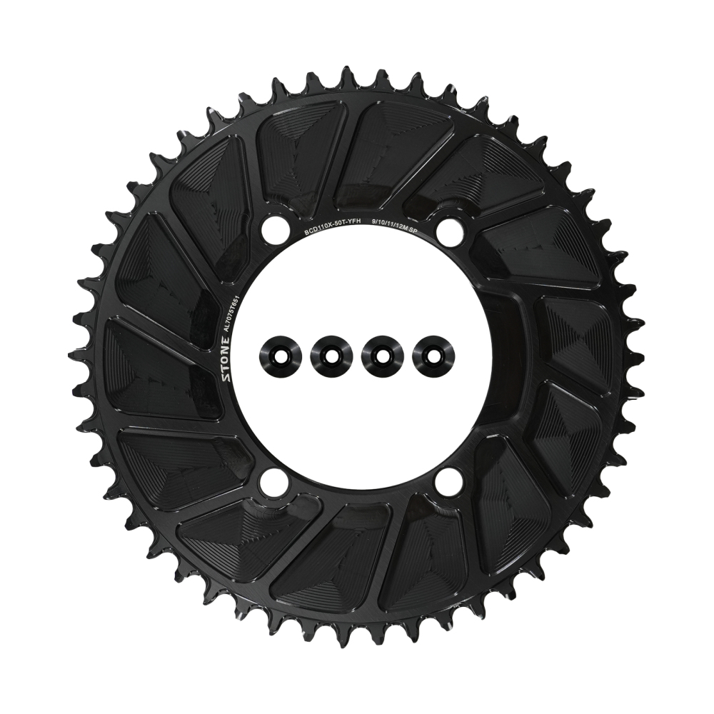 Stone Round Bike Chainring 110BCD for Shimano FC-5800 6800 4700 9000 34T to 60T Road Bike Chainwheel 4 Bolts gravel