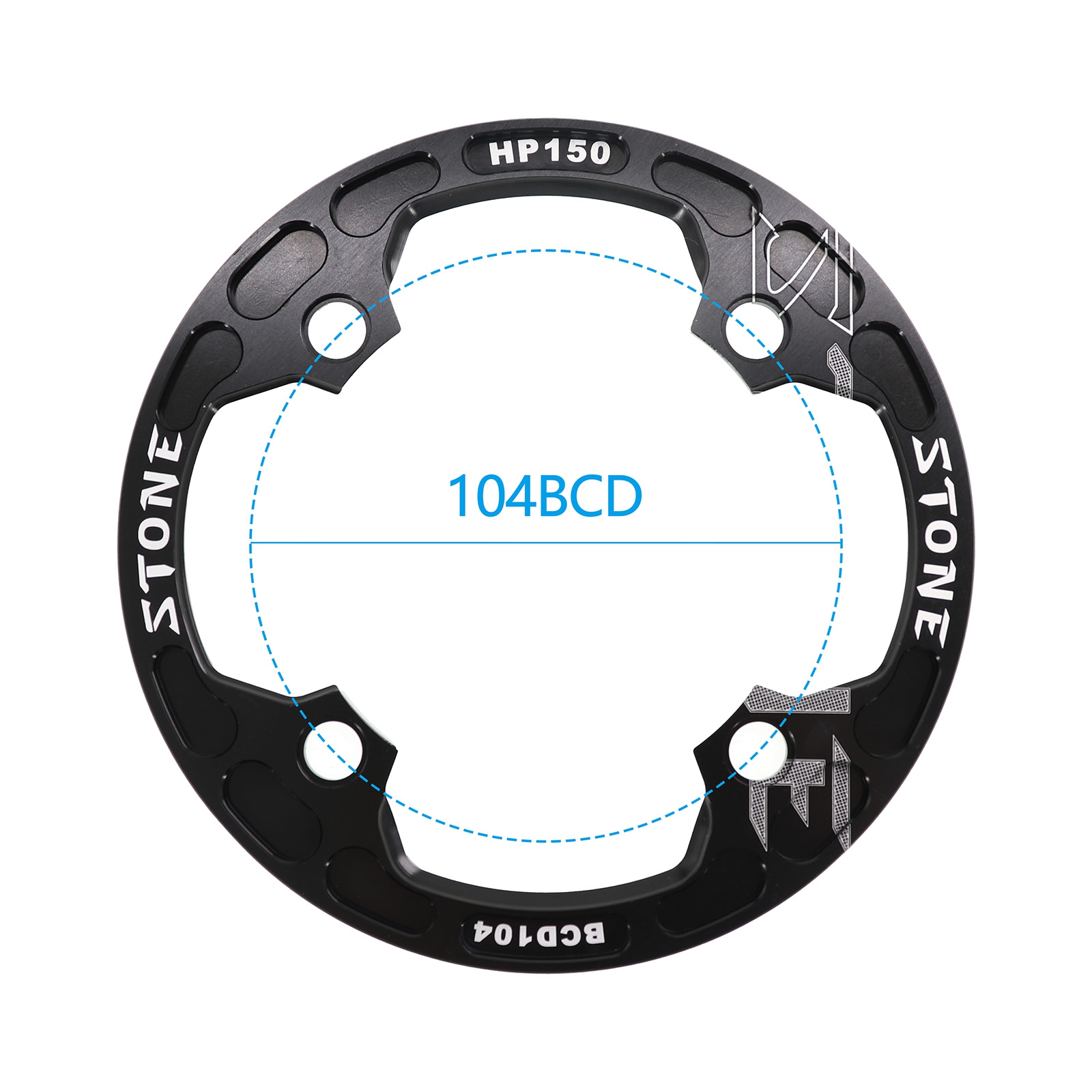 Stone 104BCD Chainring Guard Bash Protector MTB Bike Crank XC/AM/FR/DH 150 160mm for 30T 32T 34T 36T Chainring Cover