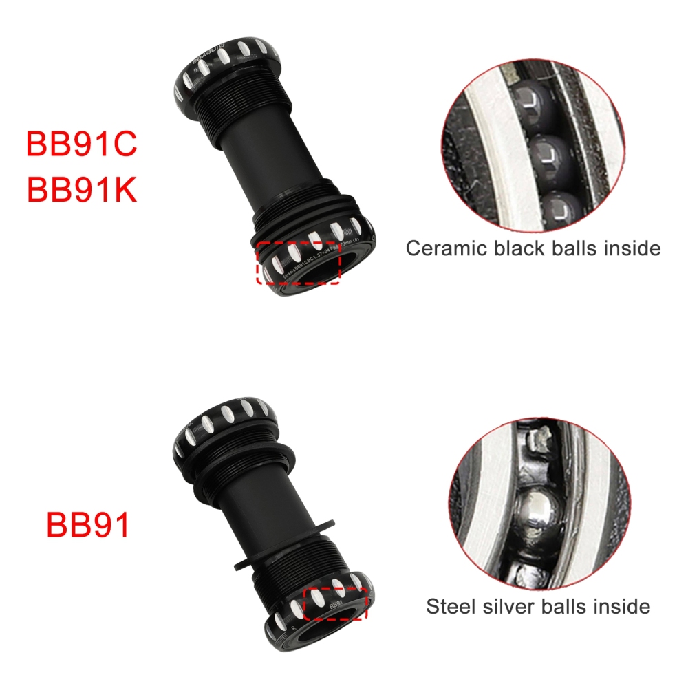 Gineyea Ceramic Bottom Bracket BSA Threaded 68/73mm MTB Road Bike BB for Shimano 24mm SRAM GXP 24/22mm FSA 19mm Crankset