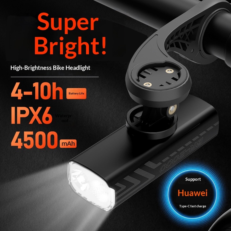 CYCLAMI BR2000 Rechargeable Bike Front Light 2000 Lumens USB-C Bicycle Headlight for MTB Road Cycling Night Riding