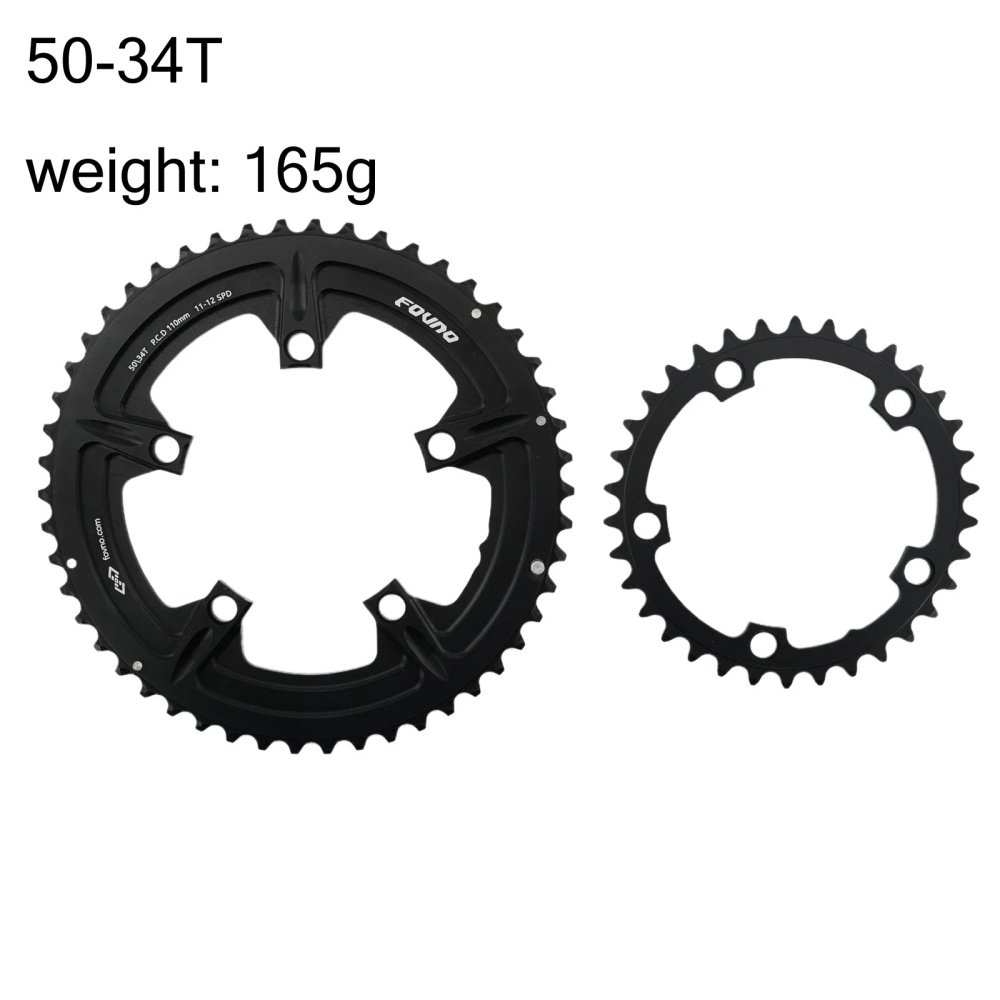 Fovno double chainring 110bcd road bike round 2x chainring 50t 35t 34t 52t 36t 53t 39t for sram red rival s350 s900 deckas