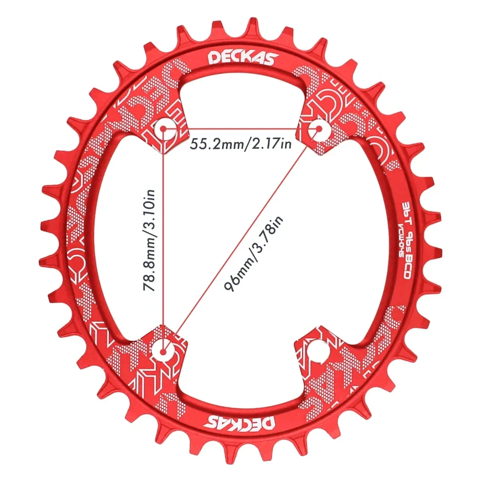 Deckas Chainring Oval 32T 34T 36T 38 Tooth 96 BCD  for M7000 M8000 M9000  Cycling Bike Bicycle Chainwheel tooth plate 96bcd