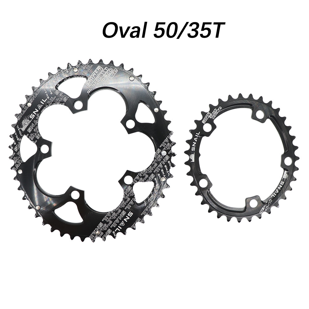 Snail double chainring 110bcd road bike oval chainring 2x 50t 35t 34t 53t 39t gravel for sram red rival s350 s900 110 bcd